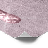 Drilling Girly Glitzer | Dusty Mauve Pink Shimmer Poster (Ecke)