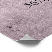 Drilling Girly Glitzer | Dusty Mauve Pink Sweet 16 Poster (Ecke)