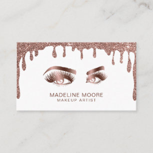 Drilling Glitzer Makeup Artist Eyebrow Eyes Lash Visitenkarte
