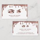 Drilling Glitzer Makeup Artist Eyebrow Eyes Lash Visitenkarte (Vorne/Hinten)