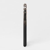 Drilling Glitzer Regen Golden Sequins Schwarz iPhone Hülle (Linke Seite)