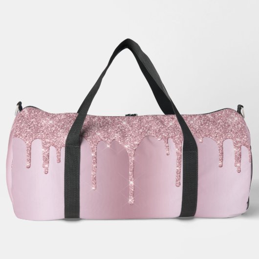 Drilling Glitzer Rose Gold Image Girly Duffle Bag (Vorderseite)