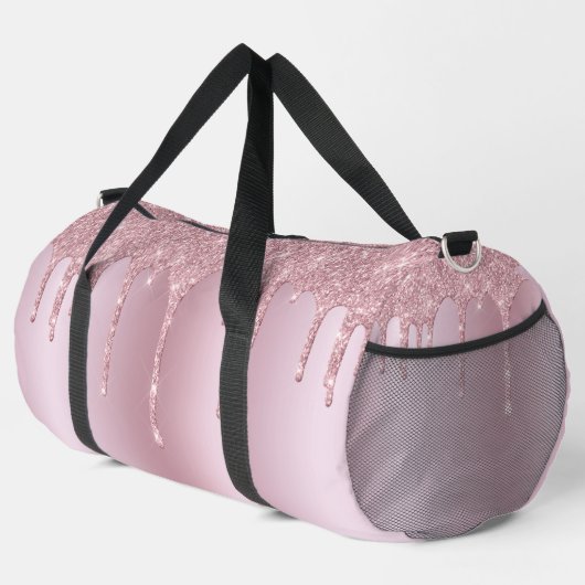 Drilling Glitzer Rose Gold Image Girly Duffle Bag (Rechte Ecke)