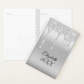 Drilling Glitzer Silver Personalisiert Planer (Anzeige)