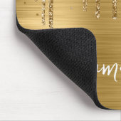 Drilling Gold Glitzer Glam Mousepad (Ecke)