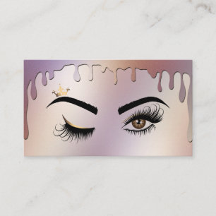 Drilling Gold Holographic Makeup artist Wink Eye Visitenkarte