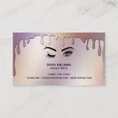 Drilling Gold Holographic Makeup artist Wink Eye Visitenkarte (Rückseite)