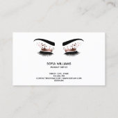 Drilling Gold Makeup artist Crown Eye Lashes Visitenkarte (Rückseite)