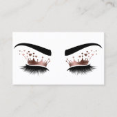 Drilling Gold Makeup artist Crown Eye Lashes Visitenkarte (Vorderseite)