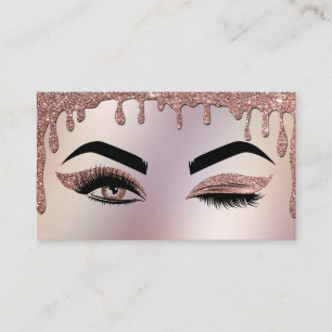 Drilling Gold Makeup artist Wink Eye Lashes Visitenkarte