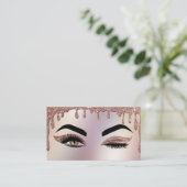 Drilling Gold Makeup artist Wink Eye Lashes Visitenkarte (Stehend Vorderseite)