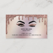 Drilling Gold Makeup artist Wink Eye Lashes Visitenkarte (Rückseite)