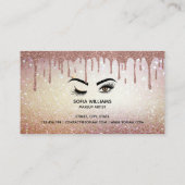 Drilling Gold Makeup artist Wink Eye Lashes Visitenkarte (Rückseite)