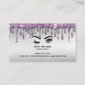 Drilling Gold Makeup artist Wink Eye Lashes Visitenkarte (Rückseite)