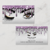 Drilling Gold Makeup artist Wink Eye Lashes Visitenkarte (Vorne/Hinten)