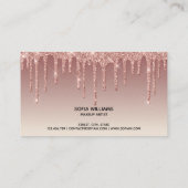 Drilling Gold Makeup artist Wink Eye Lashes Visitenkarte (Rückseite)