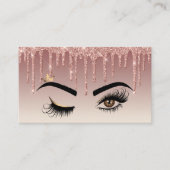 Drilling Gold Makeup artist Wink Eye Lashes Visitenkarte (Vorderseite)