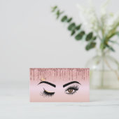Drilling Gold Makeup artist Wink Eye Lashes Visitenkarte (Stehend Vorderseite)