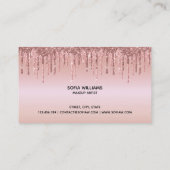 Drilling Gold Makeup artist Wink Eye Lashes Visitenkarte (Rückseite)