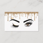 Drilling Gold Makeup artist Wink Eye Lashes Visitenkarte (Vorderseite)