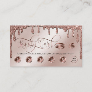 Drilling Gold Makeup Loyalität Karte schöne Lashes