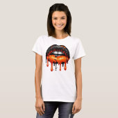 Drilling Halloween Lips T-Shirt (Vorne ganz)