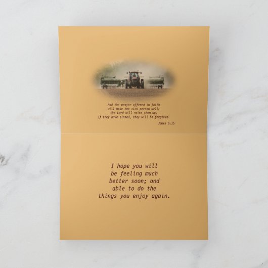 Drilling Kansas Wheat #3- customize any occasion Karte (Innenseite)