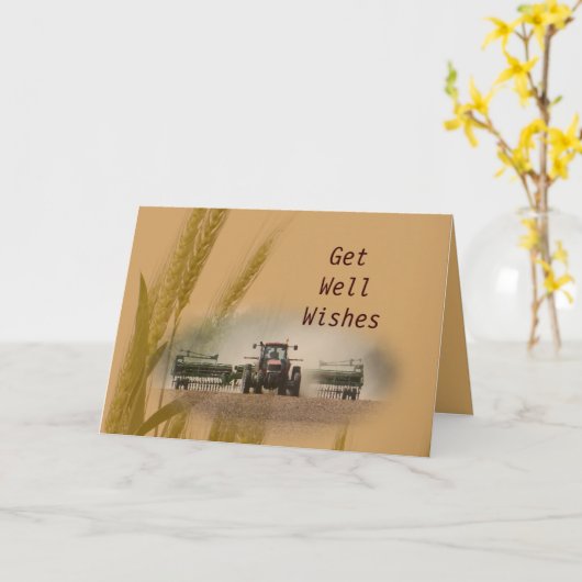 Drilling Kansas Wheat #3- customize any occasion Karte (Gelbe Blume)