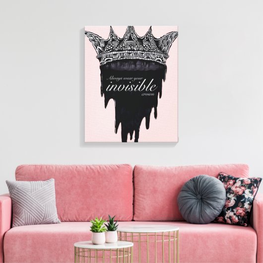 Drilling mit Text - v2 Leinwanddruck (Insitu (Wohnzimmer))