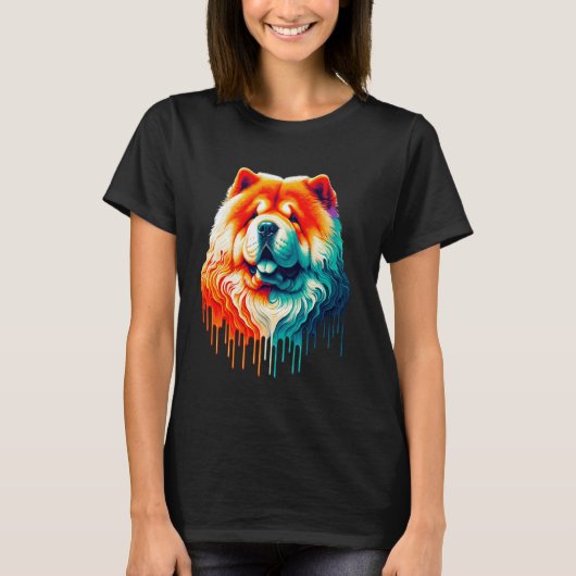 Drilling Paint Art Chow Chow T-Shirt (Vorderseite)