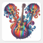 Drilling Quadratischer Aufkleber (Vorderseite)