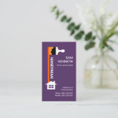 Drilling Red Paint Brush Handyman Zuhause Reparatu Visitenkarte (Stehend Vorderseite)