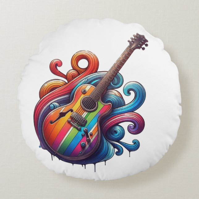 Drilling Rundes Kissen (Vorderseite)