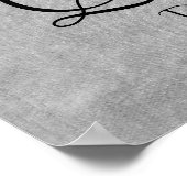 Drilling Silver Glitzer | Shiny Diamond Sweet 16 Poster (Ecke)