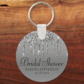 Drilling Silver Glitzer | Sparkle Diamond Dusche Schlüsselanhänger (Vorderseite)