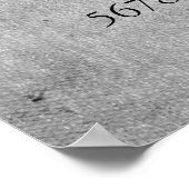 Drilling Silvery Glitzer | Platinum 16 . Geburtsta Poster (Ecke)