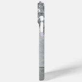 Drilling Silvery Glitzer | Platinum Glam Monogram Case-Mate iPhone Hülle (Rückseite / Links)