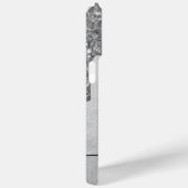 Drilling Silvery Glitzer | Platinum Glam Monogram Case-Mate iPhone Hülle (Rückseite / Rechts)