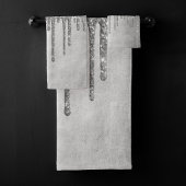 Drilling Silvery Glitzer | Platinum Imitats Metall Badhandtuch Set