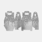 Drilling Silvery Glitzer | Platinum Imitats Metall Geschenkschachtel (Ungefaltet)