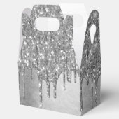 Drilling Silvery Glitzer | Platinum Imitats Metall Geschenkschachtel (Geöffnet)