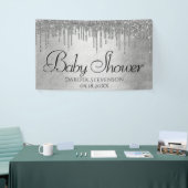 Drilling Silvery Glitzer | Platinum Sparkle Dusche Banner (Messeveranstaltung)