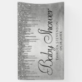 Drilling Silvery Glitzer | Platinum Sparkle Dusche Banner (Vertikal)
