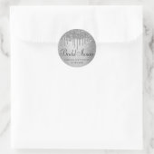 Drilling Silvery Glitzer | Platinum Sparkle Dusche Runder Aufkleber (Tasche)