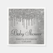 Drilling Silvery Glitzer | Platinum Sparkle Dusche Serviette (Vorderseite)