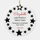 Drillteam-blondes Rotes und schwarz Keramikornament (Hinten)