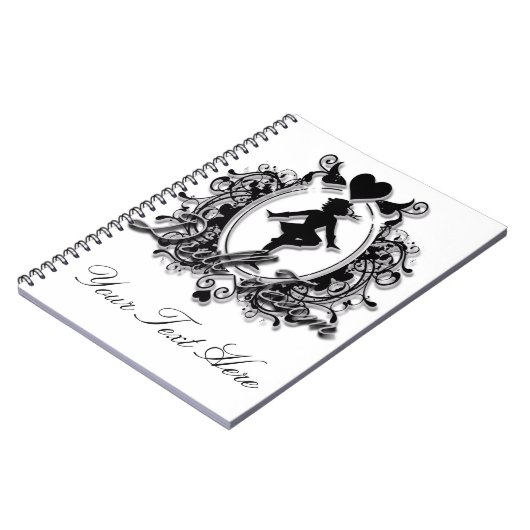 Drillteam-Mädchen in einem Herz-Rahmen Notizblock (Linke Seite)