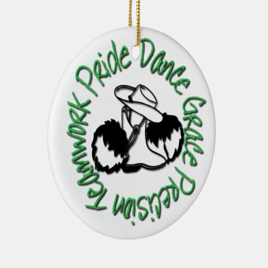 Drillteam - Tanz-Anmut-Präzisions-Teamwork-Stolz Keramik Ornament (Rechts)