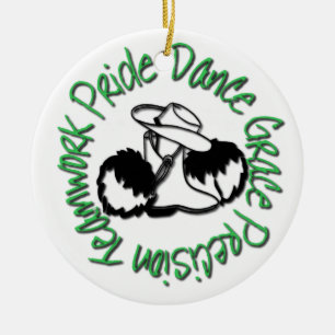 Drillteam - Tanz-Anmut-Präzisions-Teamwork-Stolz Keramik Ornament