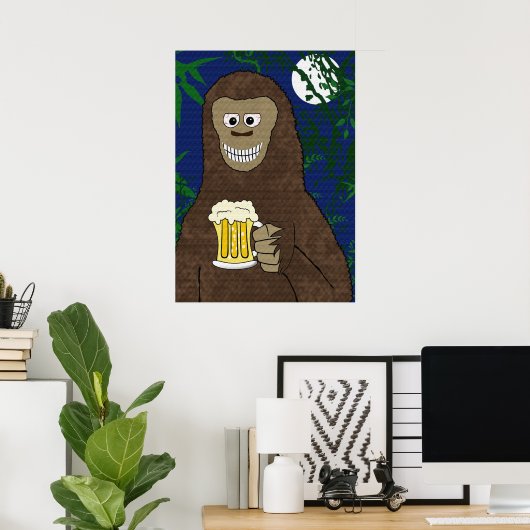 Dringende Bigfoot Print Poster (Heimbüro)